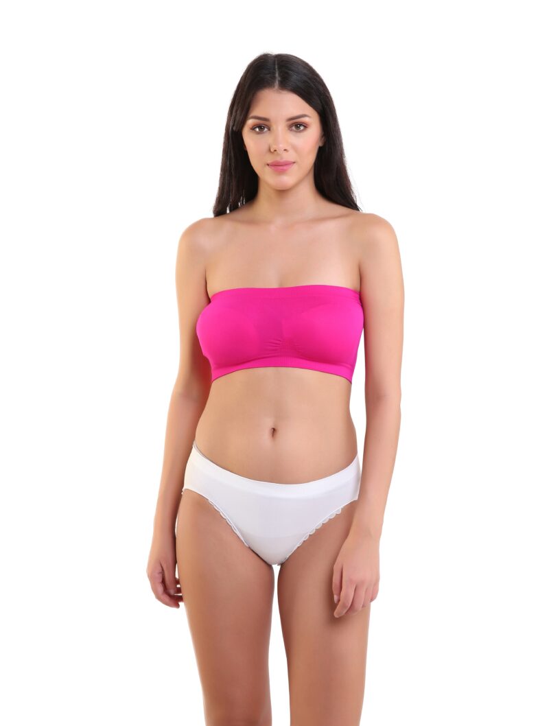 Kate Strapless Ribbed Tube Bra - Free Size - Image 4