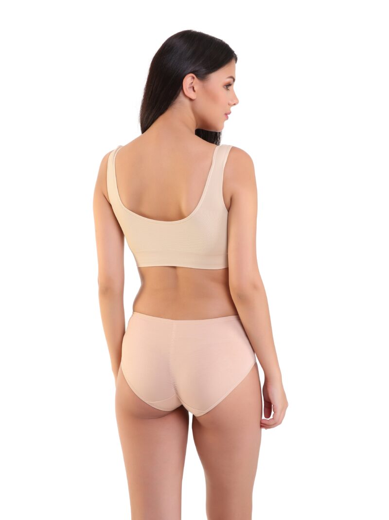 Kate High Coverage Mid Waist Hipster Panty - Beige - Image 2