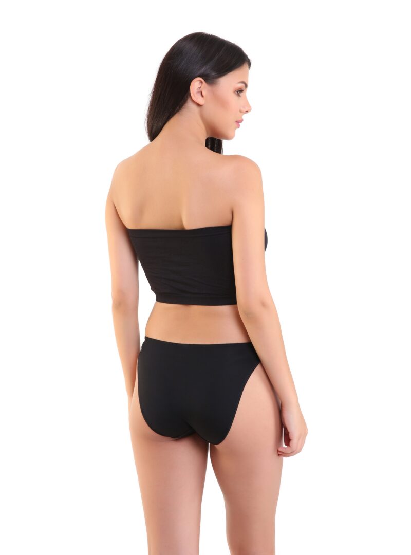 Kate Mid Waist Hipster Cotton Panty - Black - Image 2