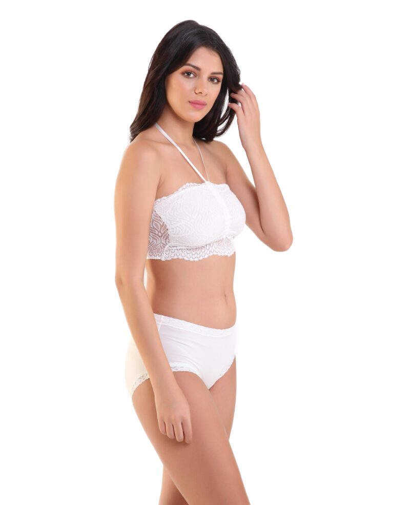 Kate Floral Lace Net Tube Non Padded Bra- Free Size - Image 2