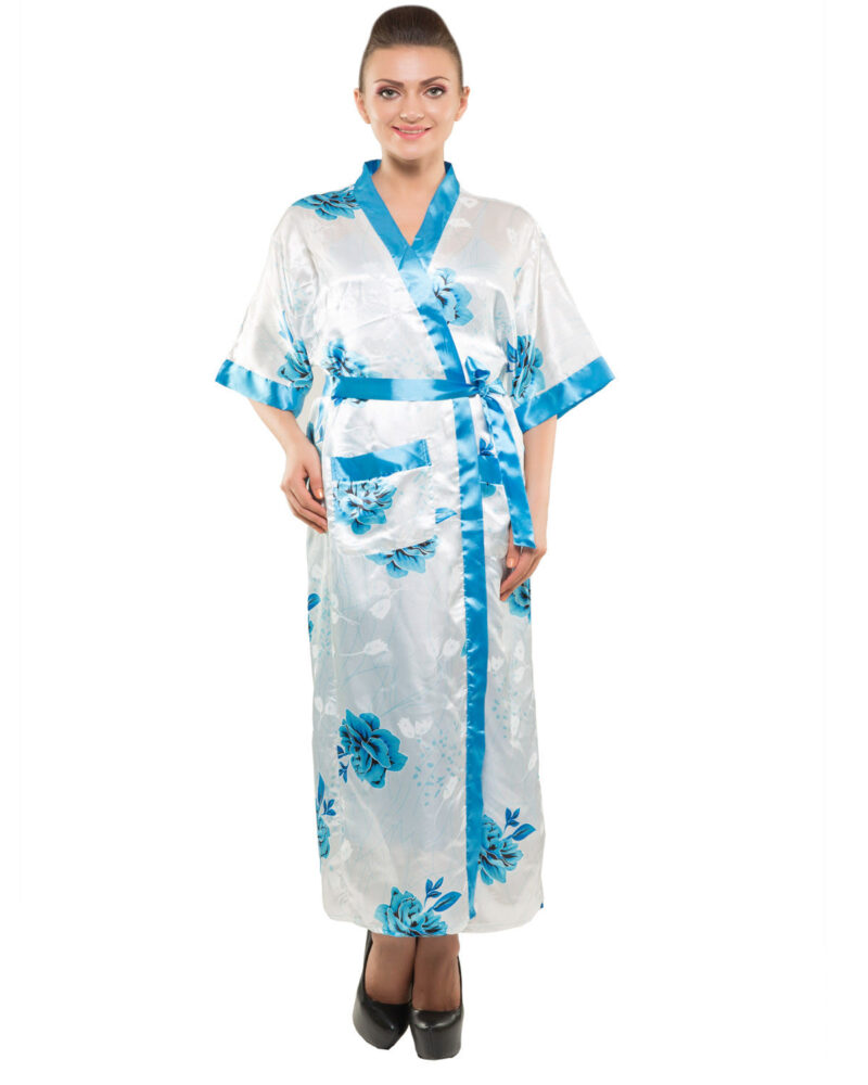Eva Paris-2 Pes Set Nighty With Gawn Blue Night Wear-K75-3355 - Image 2