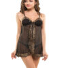 Eva Paris-2 Pes Set Fancy Baby Doll Black Night Wear-K75-3362