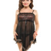Eva Paris-3 Pes Set Fancy Baby Doll Black Night Wear-K75-3367