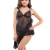 Eva Paris-2 Pes Set Fancy Baby Doll Black Night Wear-K75-3376