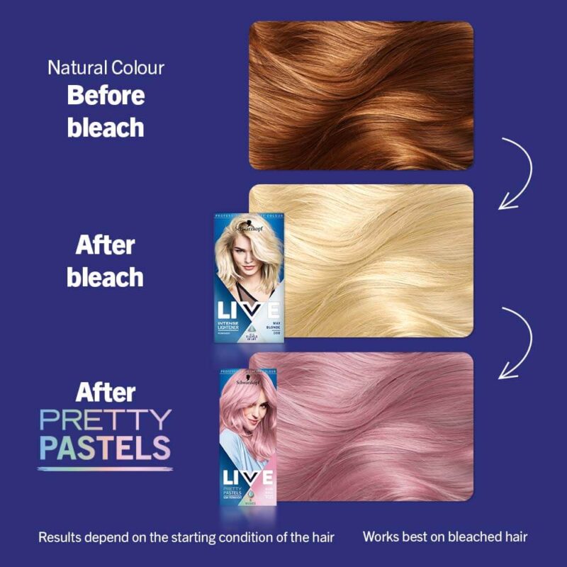 Schwarzkopf LIVE Ultra Brights SEMI-PERMANENT COLOUR P123 ROSE GOLD - Image 4