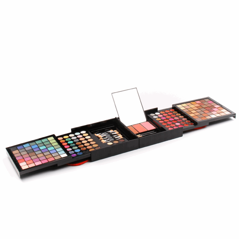 Sedell Professional 177 Colors Eyeshadow Palette Matte Shimmer Eyeshadow Blush Lip Color Bow Shader Brushes Concealer Kit