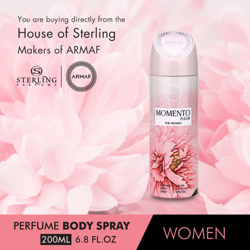 Armaf Momento Fleur Perfume Body Spray For Women 200ML - Image 3