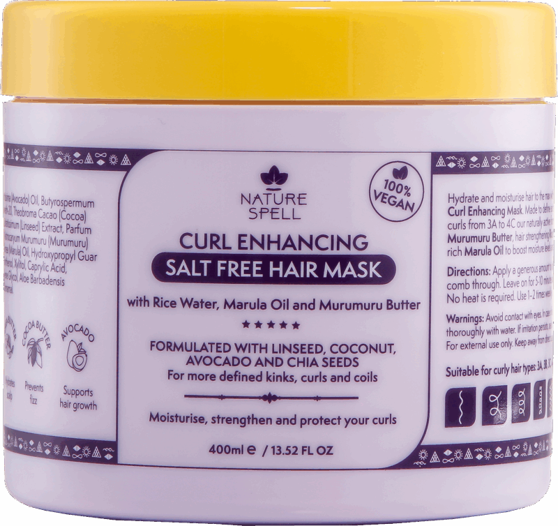 NATURE SPELL - CURL ENHANCING SALT FREE HAIR MASK 400ML - Image 5