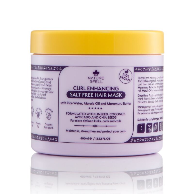 NATURE SPELL - CURL ENHANCING SALT FREE HAIR MASK 400ML - Image 3