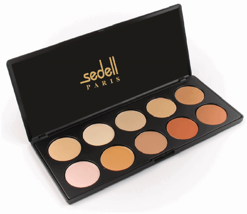 Sedell Professional  Cream Concealer Camouflage Makeup Palette Contouring Kit Set of 10 Colors - Image 2