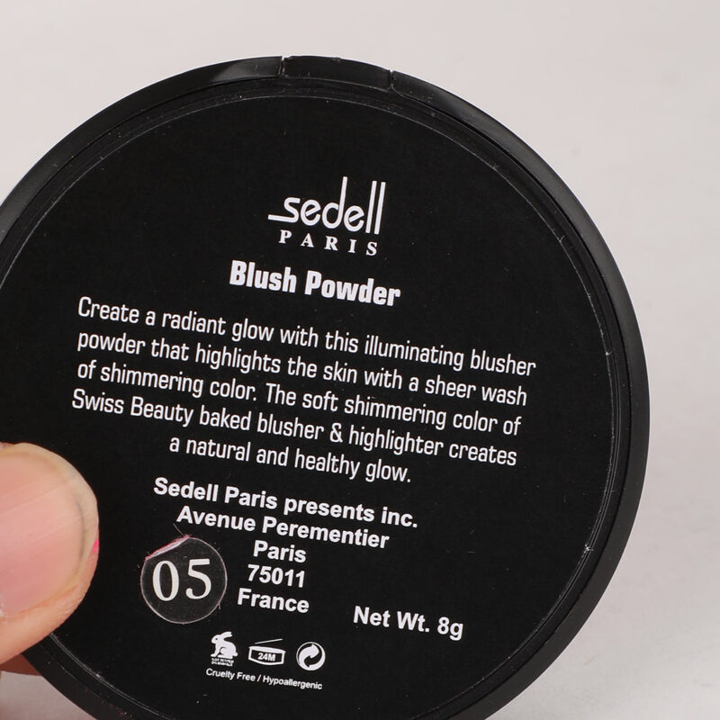 Sedell Professional Multi Blush Powder Pale Pink - 8gm - Image 3