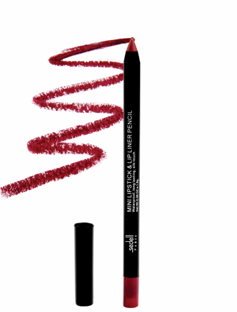 Sedell Paris Mini Lipstick & Lip Liner Pencil Sip Of Red Wine - 1.4g