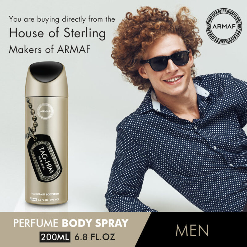 Armaf Tag Him Deodorant Body Spray 200ML - Image 3