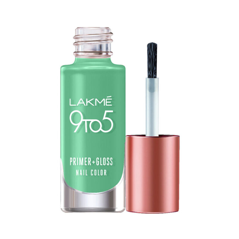 LAKMÃ‰ 9to5 Primer + Gloss Nail Colour, Mint Twist, 6 ml