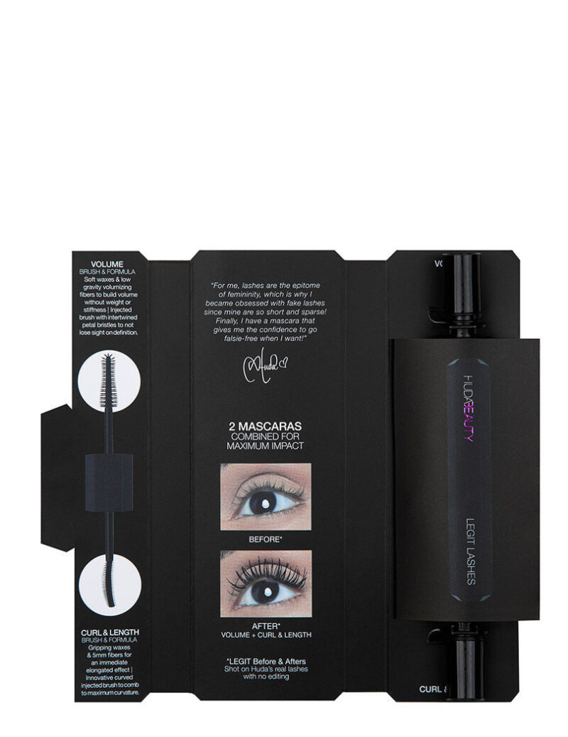 HUDA BEAUTY Legit Lashes Double-Ended Mascara - Very Vanta - Image 4