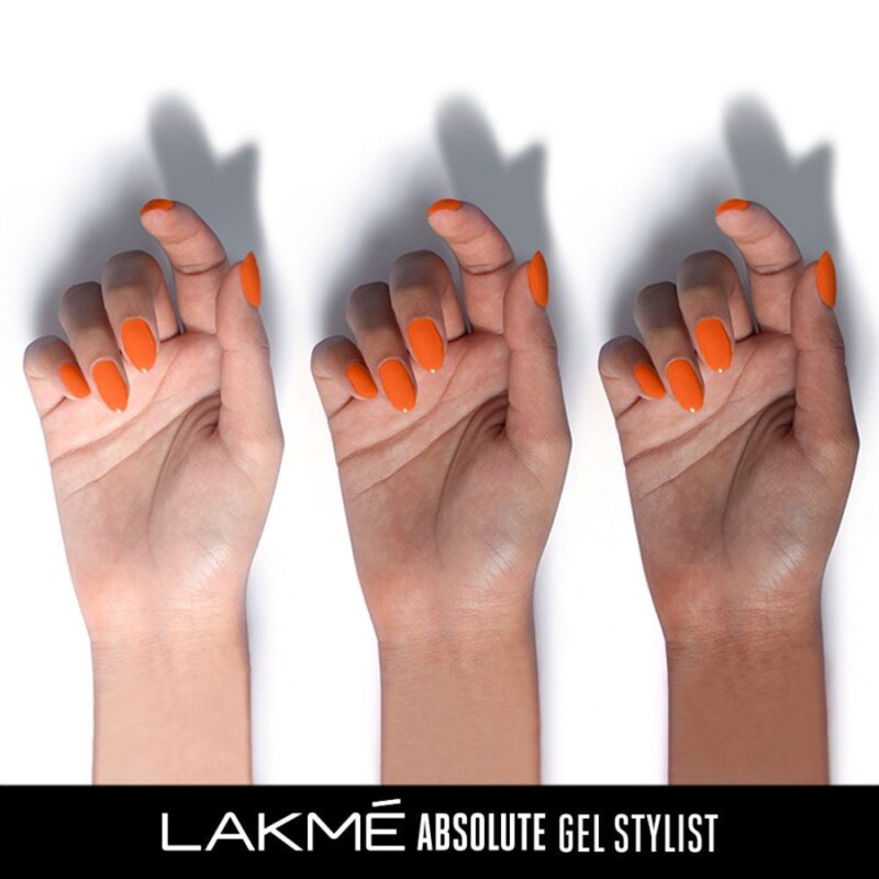 LakmÃ© Absolute Gel Stylist Nail Color, 99 Pumpkin - 12ml - Image 3