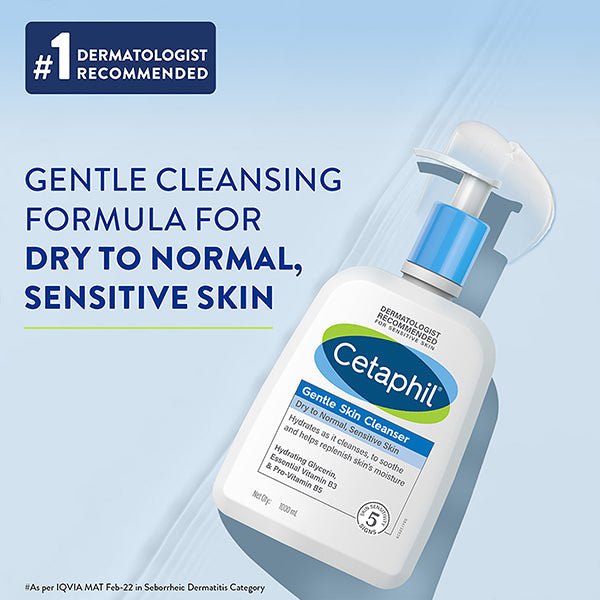 Cetaphil Gentle Skin Cleanser (1Ltr) for Dry to Normal Skin with Niacinamide Dermatologist Recommended - Image 2
