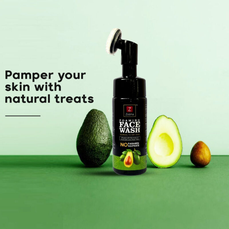 Zobha Avocado and Alovera Foaming Face Wash - 150ml - Image 2