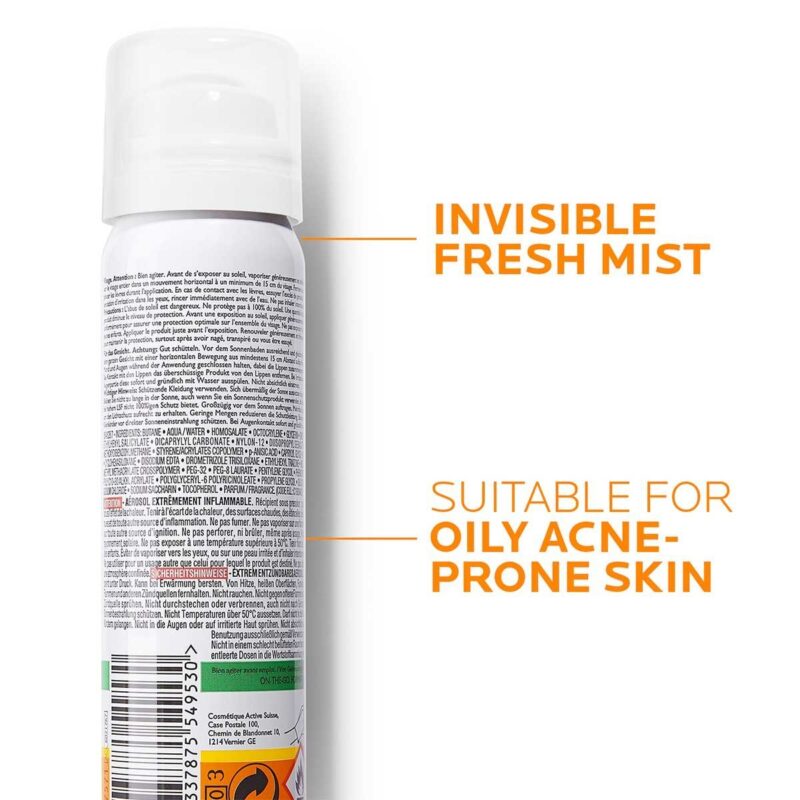 La Roche-Posay SENSITIVE OILY SKIN HIGH PROTECTION. MATIFYING SPF50+ Spray  75ml - Image 5