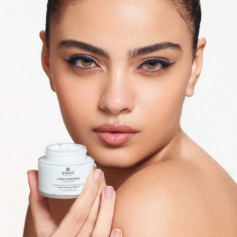 GRASS Hydra Plunge Blue Face Moisturizer, Hydrate + Moisturize + Replenish (50g) - Image 2