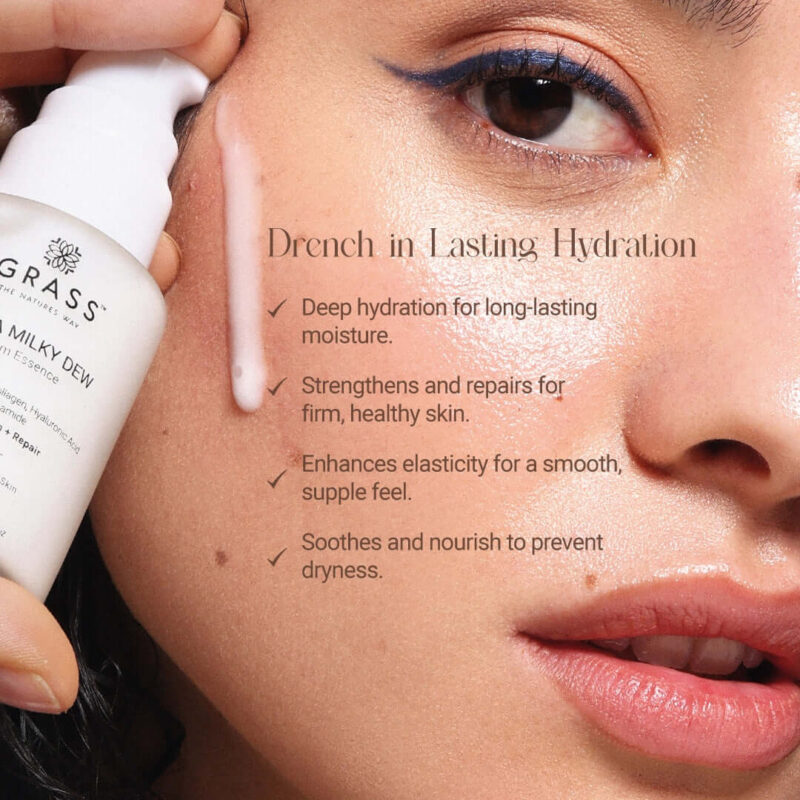 GRASS Hydra Milky Dew Serum Essence, Hydrate+ Firm + Repair (30ml) - Image 4