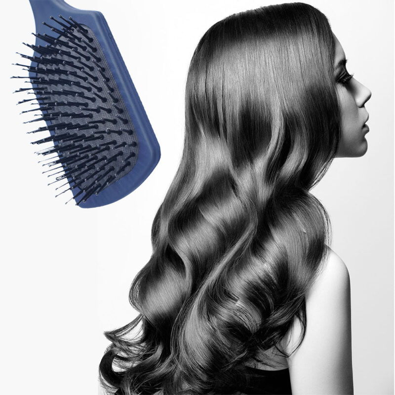 Mr. Barber Flat Mate Blue Paddle Brush - MB-PDL1 - Image 2